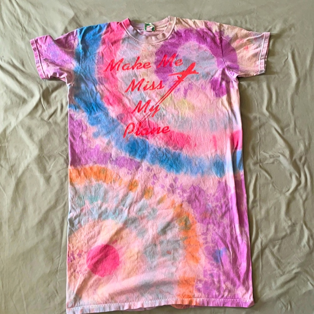 Clearance $7 Tie dye flight attendant night shirt tie-dye